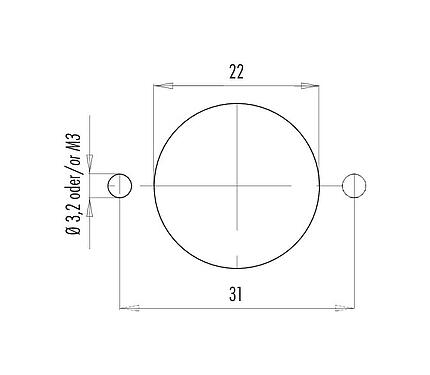 조립 샘플 09 0212 00 04 - RD24 플랜지 리셉터클, 콘택트 렌즈: 3+PE, 차폐되지 않음, 나사 클램프, IP67