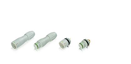 Snap-in IP67 miniature connectors for medical applications