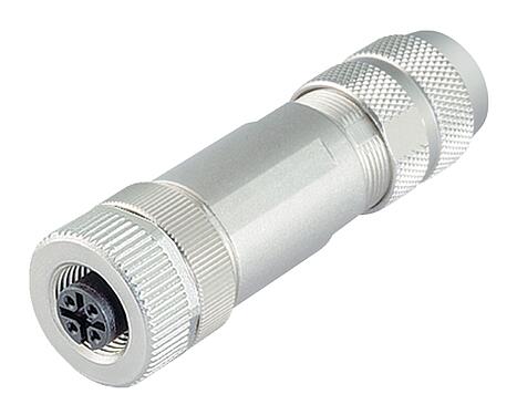 插图 99 3728 810 04 - M12 直头孔头电缆连接器, 极数: 4, 5.0-8.0mm, 可接屏蔽, 螺钉接线, IP67, UL