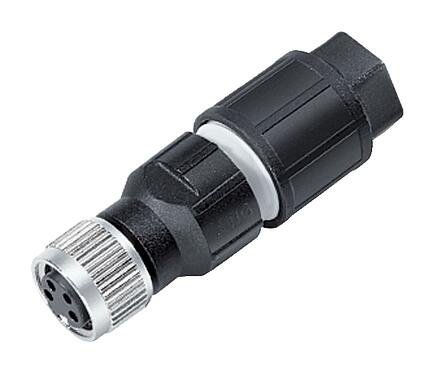 Illustration 99 3376 500 04 - M8 Female cable connector, Contacts: 4, 2.5-5.0 mm, unshielded, IDC, IP67, UL