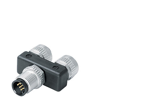 Illustration 79 5210 00 05 - M12 Twin distributor, Y-distributor, male M12x1 - 2 female M12x1, Contacts: 5, unshielded, pluggable, IP68, UL