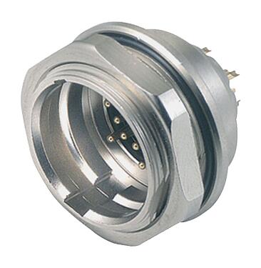 Illustration 09 4835 80 12 - Push Pull Male panel mount connector, Contacts: 12, unshielded, solder, IP67, front fastened