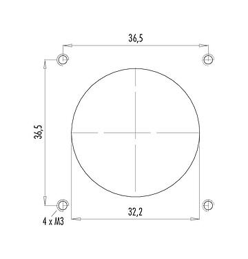 Assembly instructions / Panel cut-out 99 0739 00 24 - RD30 Male panel mount connector, Contacts: 24, unshielded, solder, IP65
