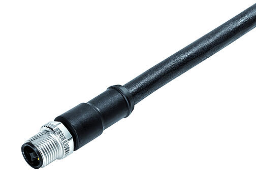 插图 77 0629 0000 50704-0500 - M12 直头针头电缆连接器, 极数: 4, 非屏蔽, 预铸电缆, IP68, PUR, 黑色, 4x1.50mm², 5m