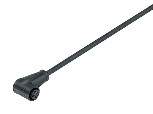 插图 79 3414 05 03 - Snap-in 快插 弯角孔头电缆连接器, 极数: 3, 非屏蔽, PVC, 黑色, 3x0.14mm²