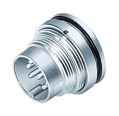 Illustration 09 0115 80 05 - M16 Male panel mount connector, Contacts: 5 (05-a), unshielded, solder, IP67, UL, front fastened